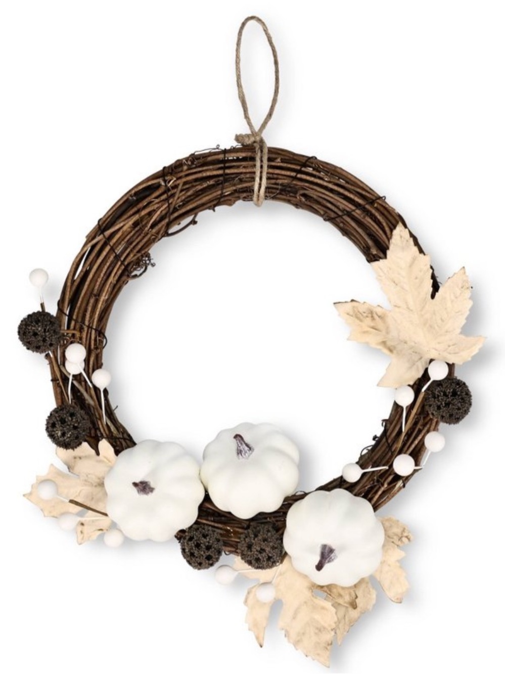 New! Neutral Colors Pumpkin Grapevine Wreath - Target Bullseye Playground